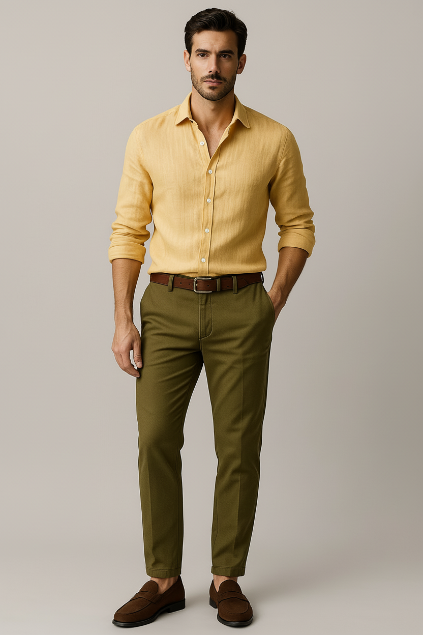 Xian | Men’s Vintage Linen Blend Shirt