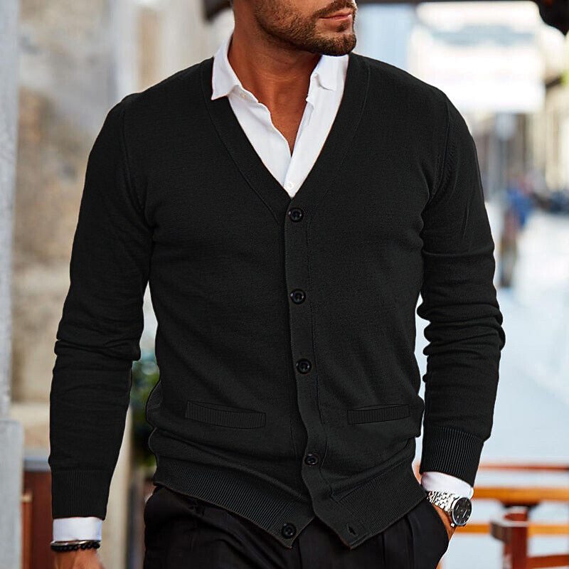 Velion | Men’s Slim Fit V-Neck Cardigan