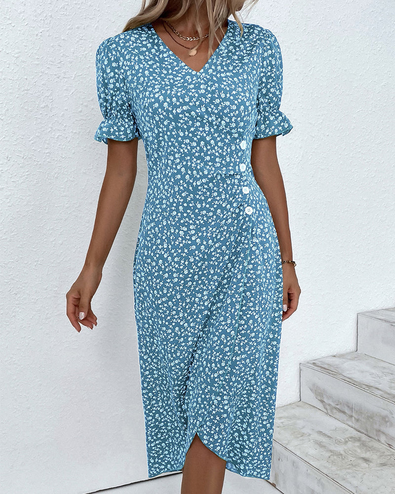 Narsie | Women’s Floral Wrap Midi Dress