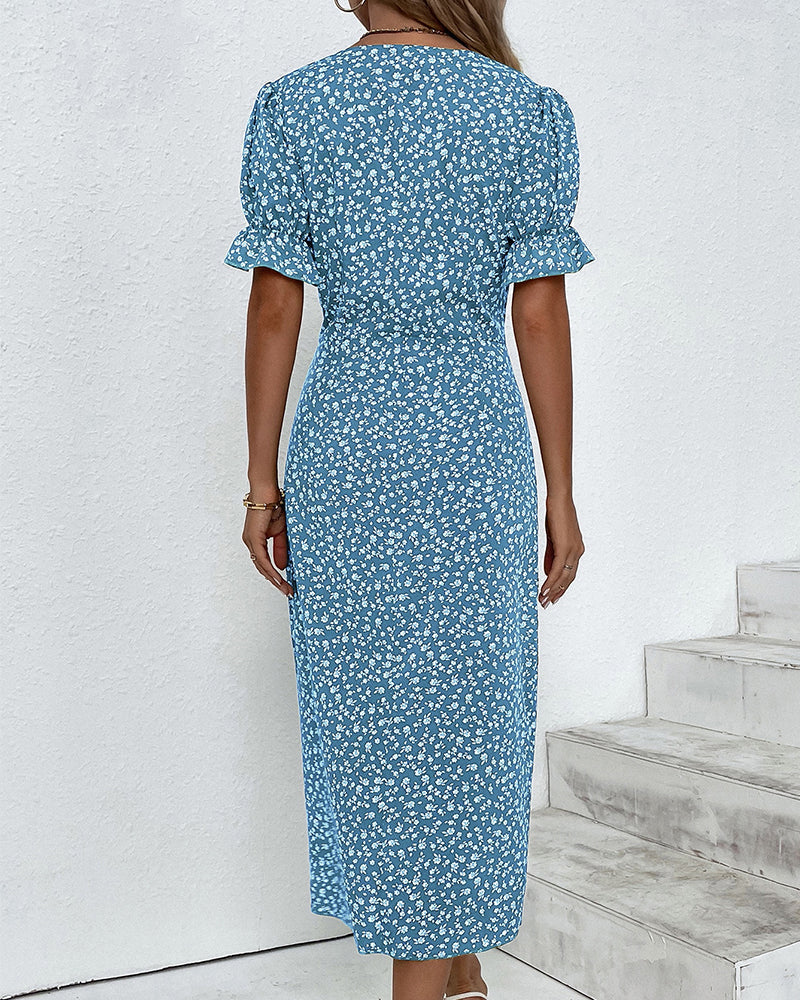Narsie | Women’s Floral Wrap Midi Dress