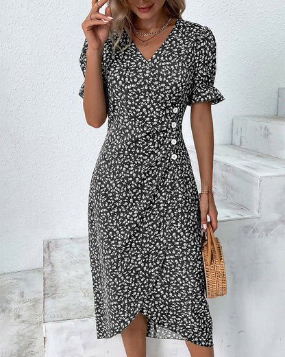 Narsie | Women’s Floral Wrap Midi Dress