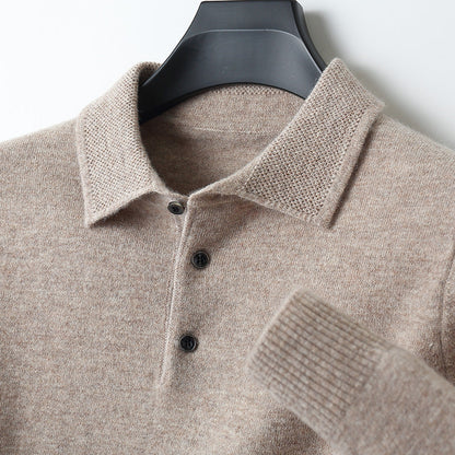 Vincenzo | Men’s Luxury Cashmere Long Sleeve Polo