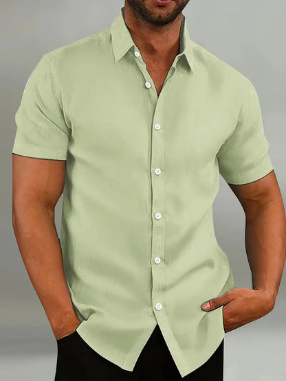 Bresen | Men’s Short Sleeve Casual Shirt