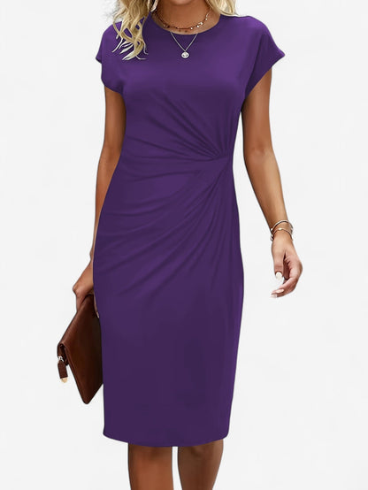 Selvara | Women’s Ruched Wrap Midi Dress