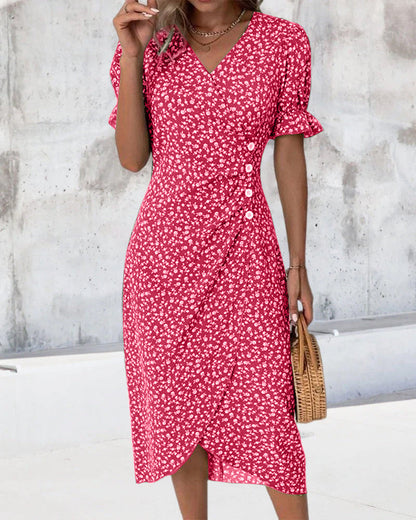 Narsie | Women’s Floral Wrap Midi Dress
