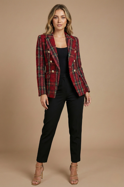 Niana | Women’s Double Breasted Tweed Blazer