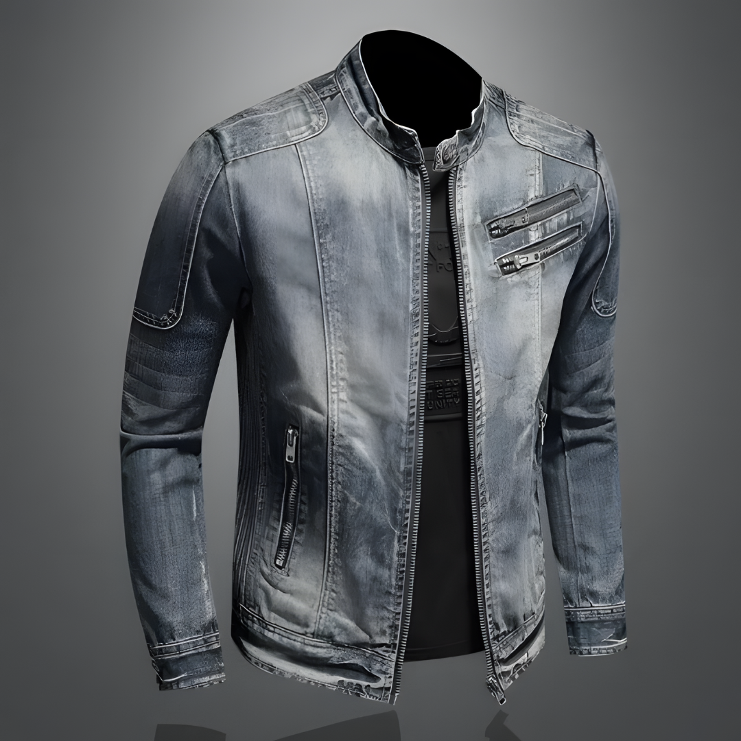 Elio | Men’s Denim Biker Jacket