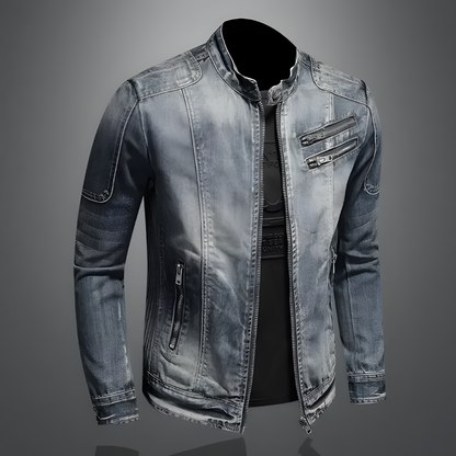 Elio | Men’s Denim Biker Jacket