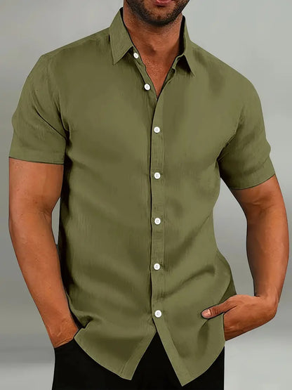 Bresen | Men’s Short Sleeve Casual Shirt