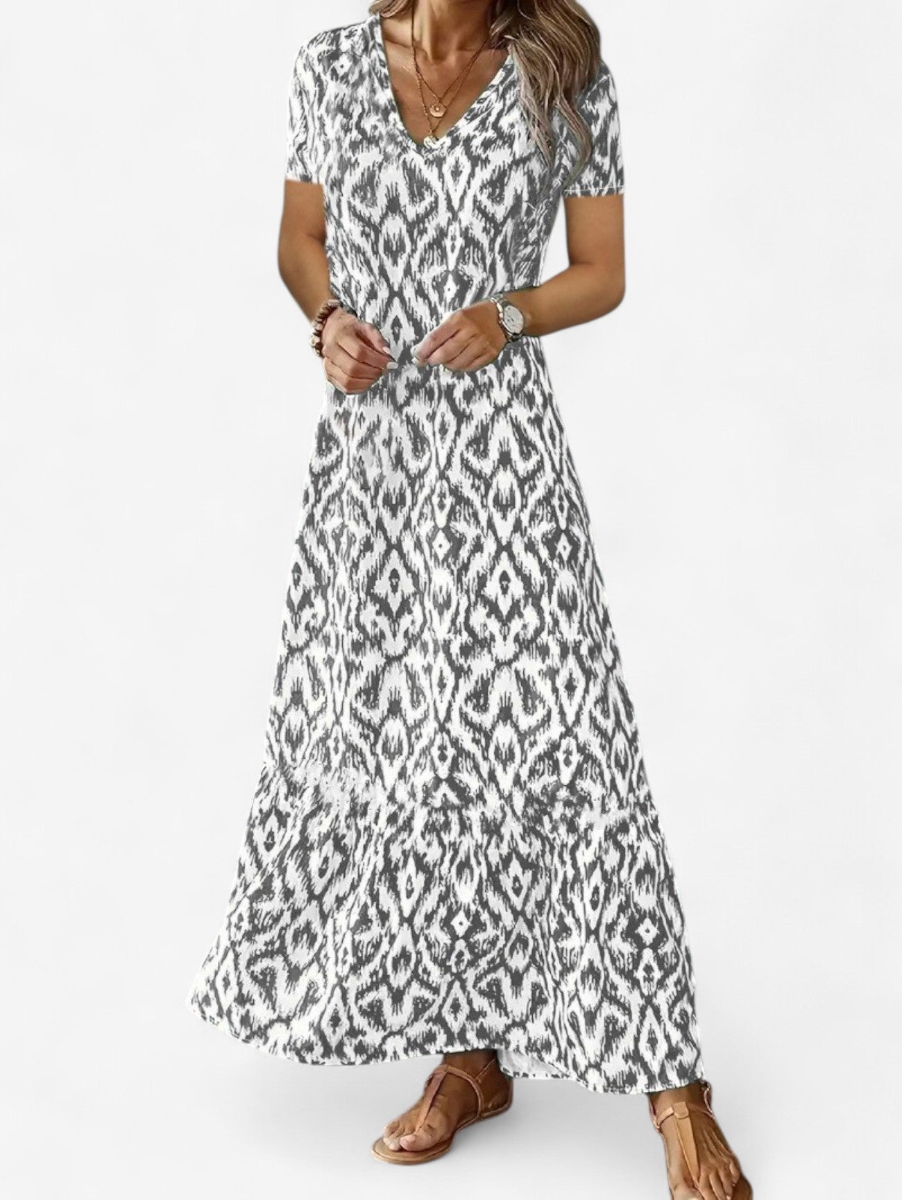 Solevia | Women’s Boho V-Neck Maxi Dress
