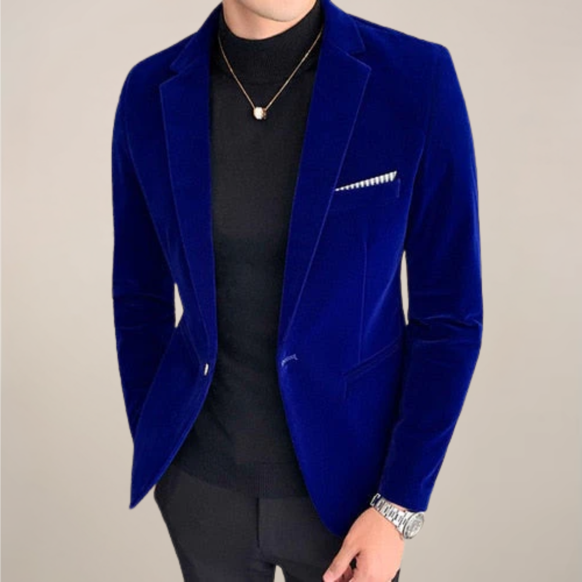 Lemono | Men’s Slim Velvet Blazer