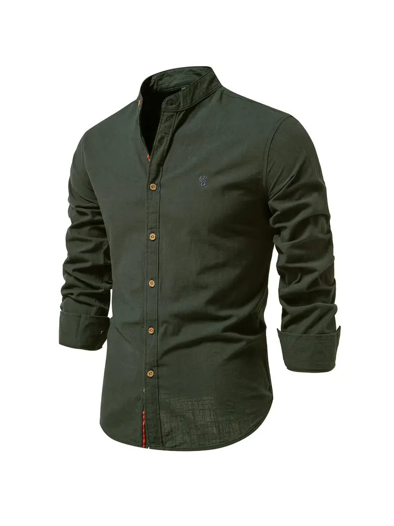 Gerom | Men’s Long Sleeve Slim Fit Shirt