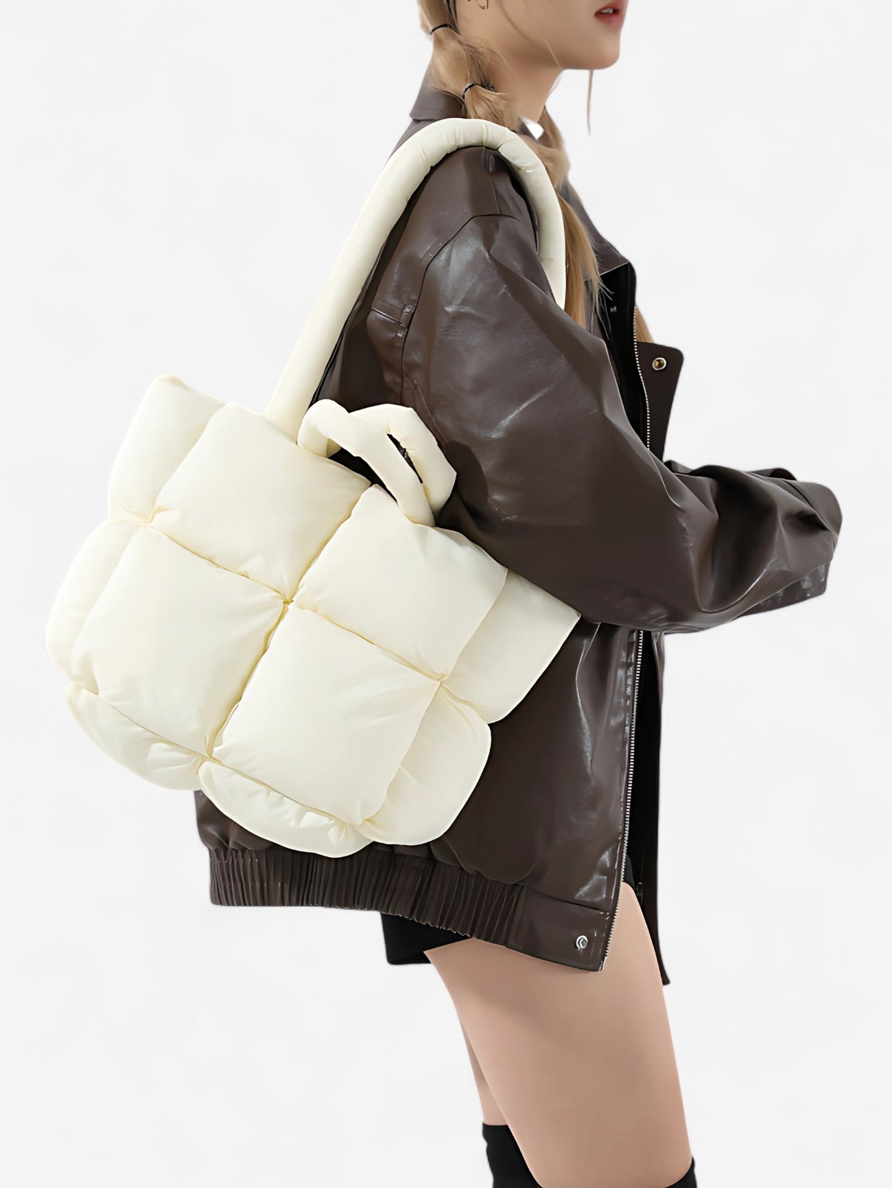 Luvera | Women’s Large Soft Daily Puffer Tote Bag