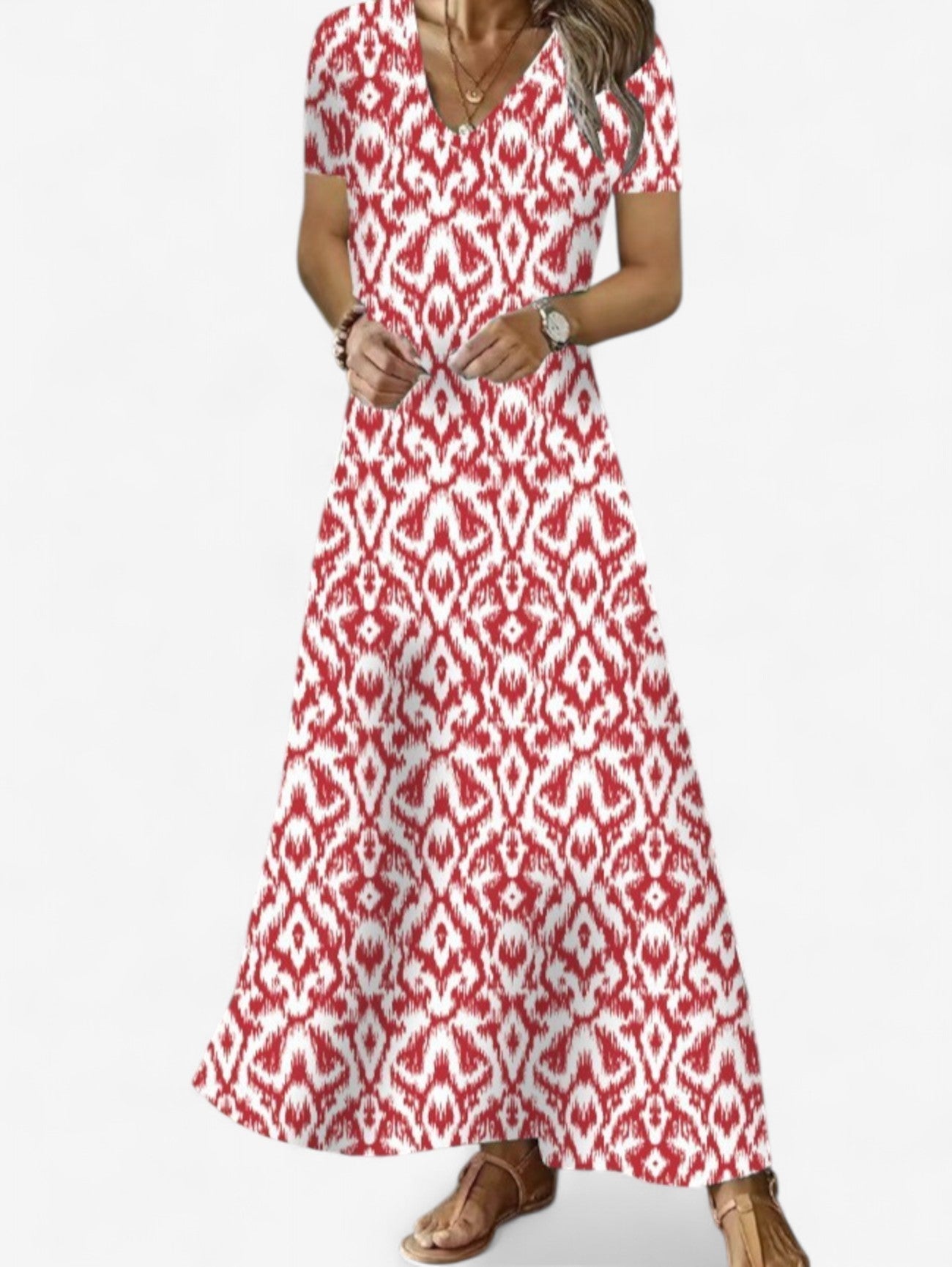 Solevia | Women’s Boho V-Neck Maxi Dress