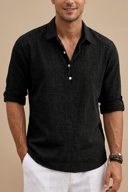 Yusuf | Men’s Linen Blend Polo