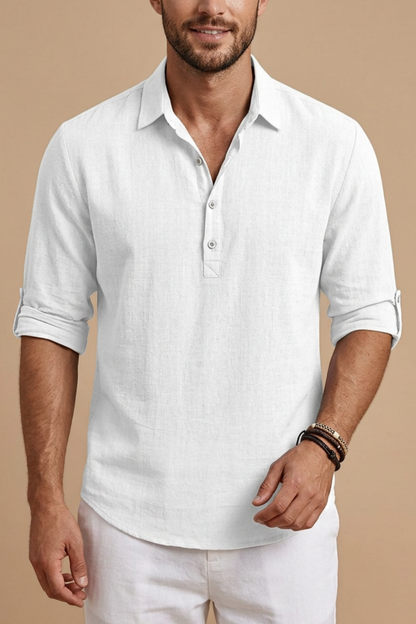 Yusuf | Men’s Linen Blend Polo