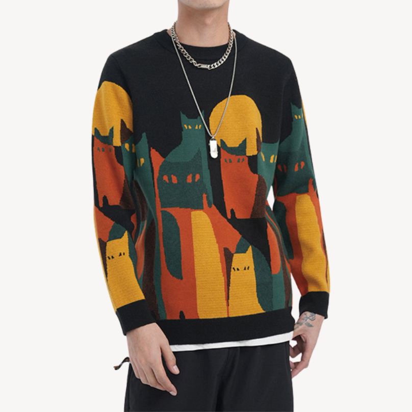 Kang | Men’s Graphic Knitted Jumper