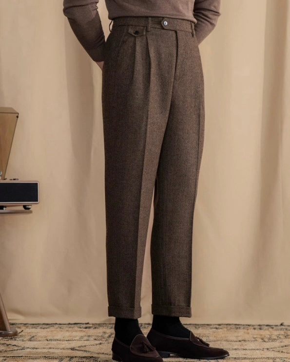 Cleon | Men’s Herringbone Trousers
