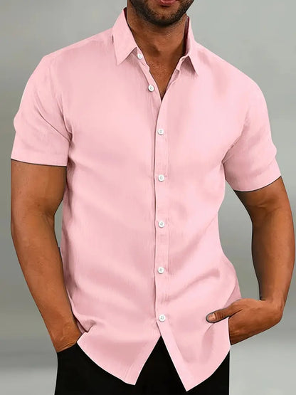 Bresen | Men’s Short Sleeve Casual Shirt