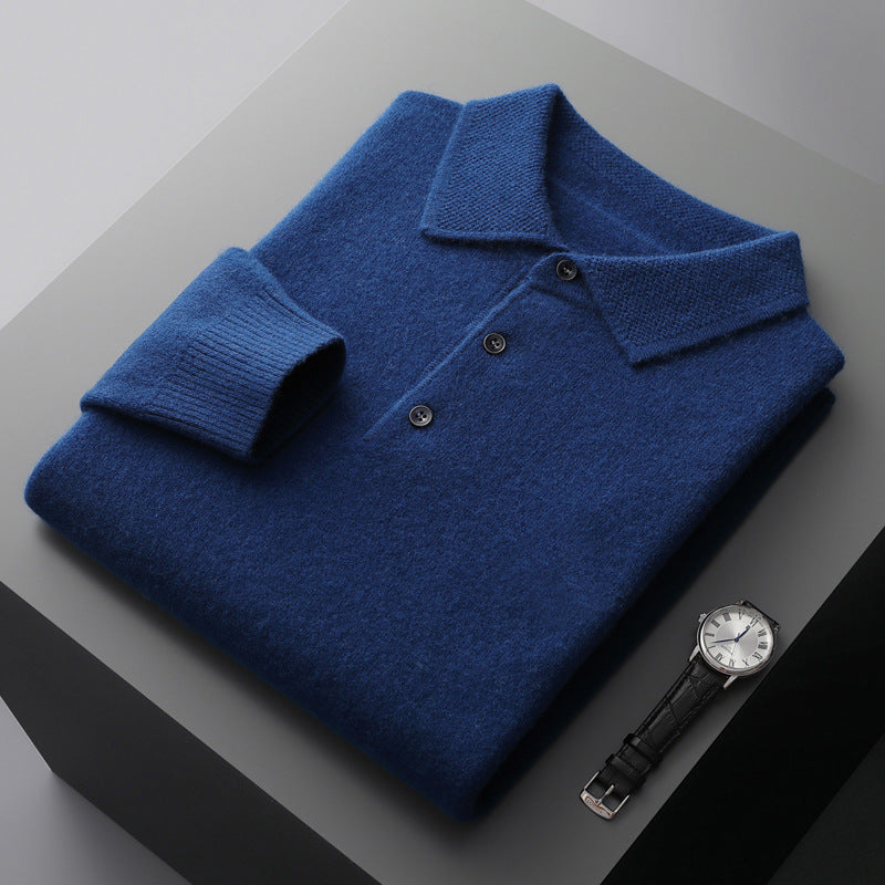 Vincenzo | Men’s Luxury Cashmere Long Sleeve Polo