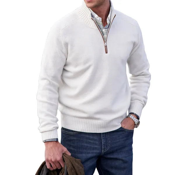 Aldin | Men’s Luxury Cashmere Zip Sweater