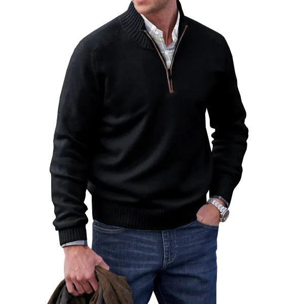 Aldin | Men’s Luxury Cashmere Zip Sweater