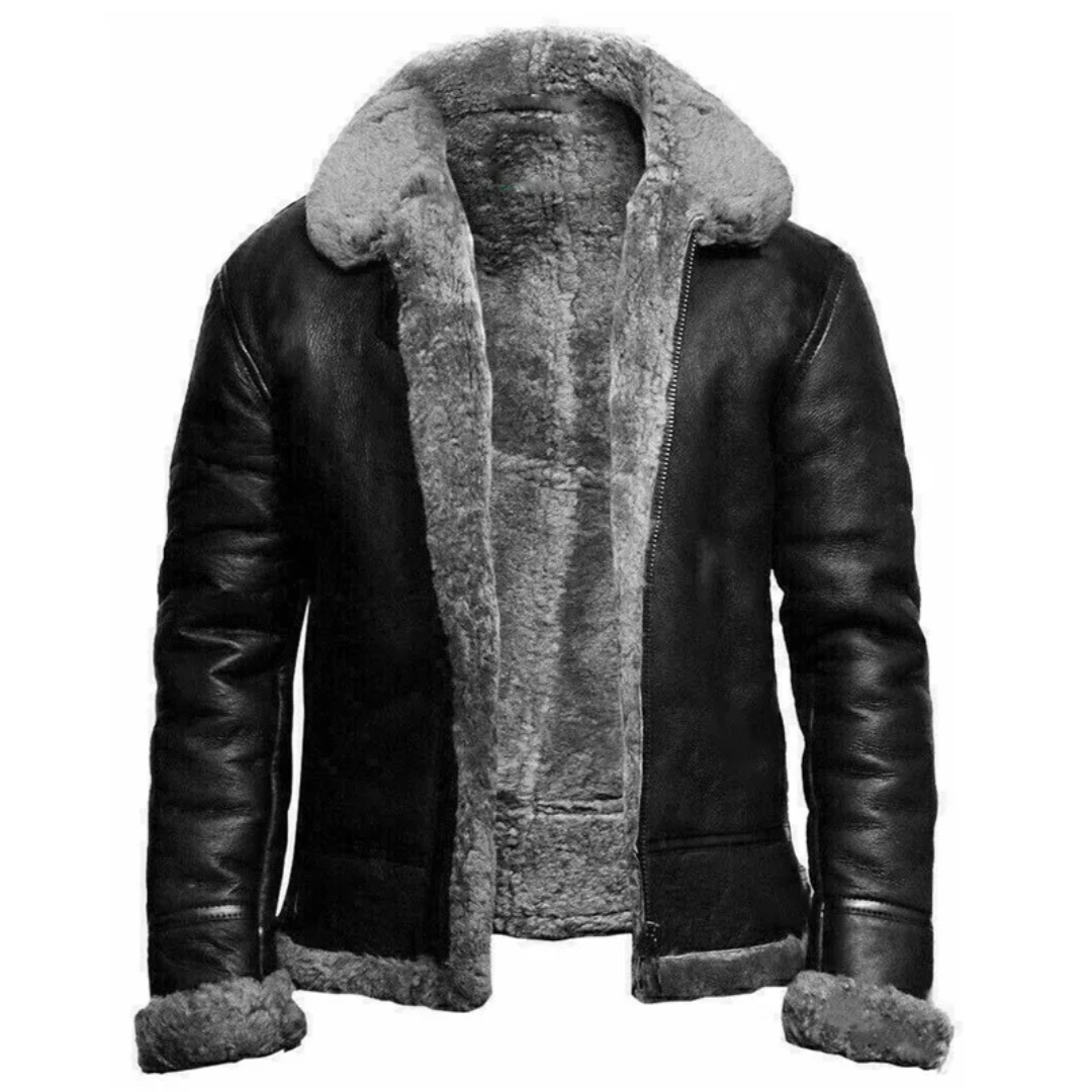 Averro | Men’s Shearling Aviator Jacket