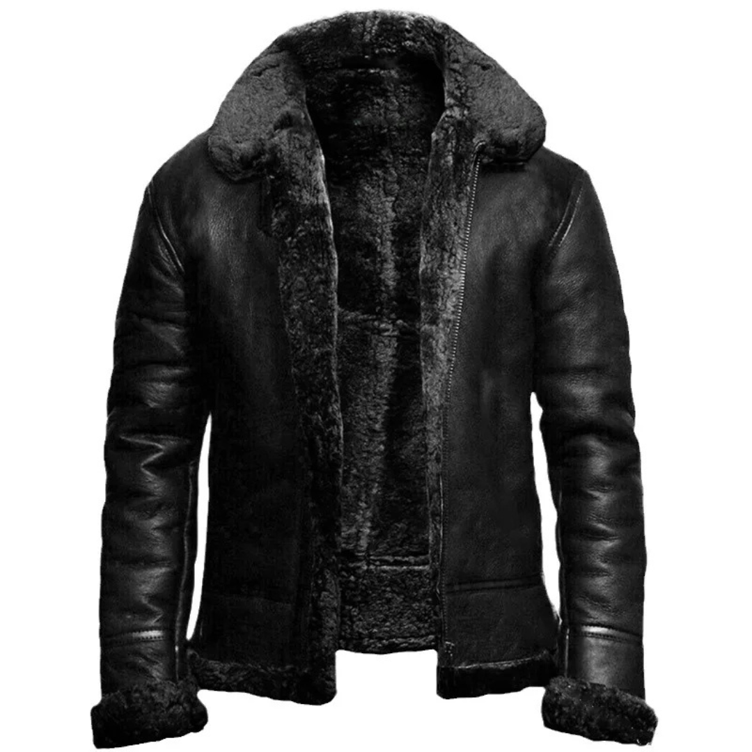 Averro | Men’s Shearling Aviator Jacket