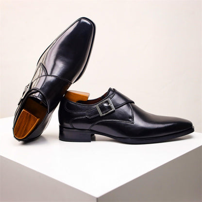 Valente | Men’s Italian Leather Monk Strap Shoes