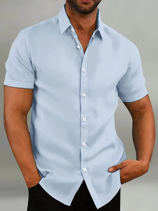 Bresen | Men’s Short Sleeve Casual Shirt