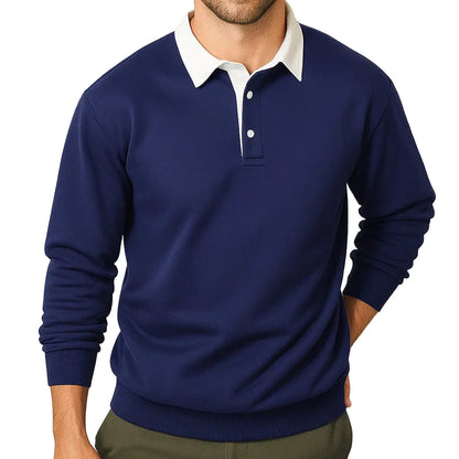 Caldwell | Men’s Knit Pullover with Contrast Collar1