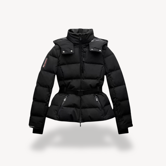 Catie | Women’s Belted Longline Puffer Jacket