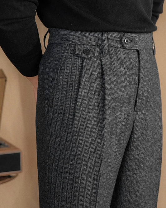 Cleon | Men’s Herringbone Trousers