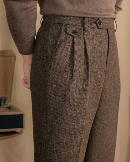 Cleon | Men’s Herringbone Trousers