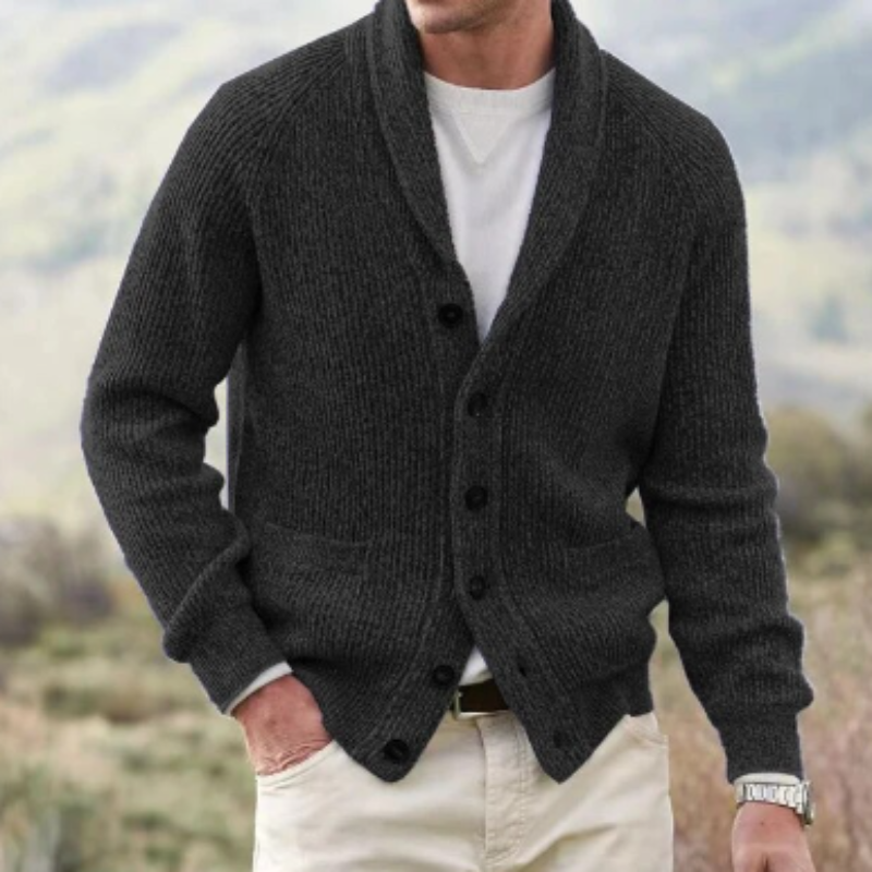 Darion | Men’s Ribbed Knit Cardigan