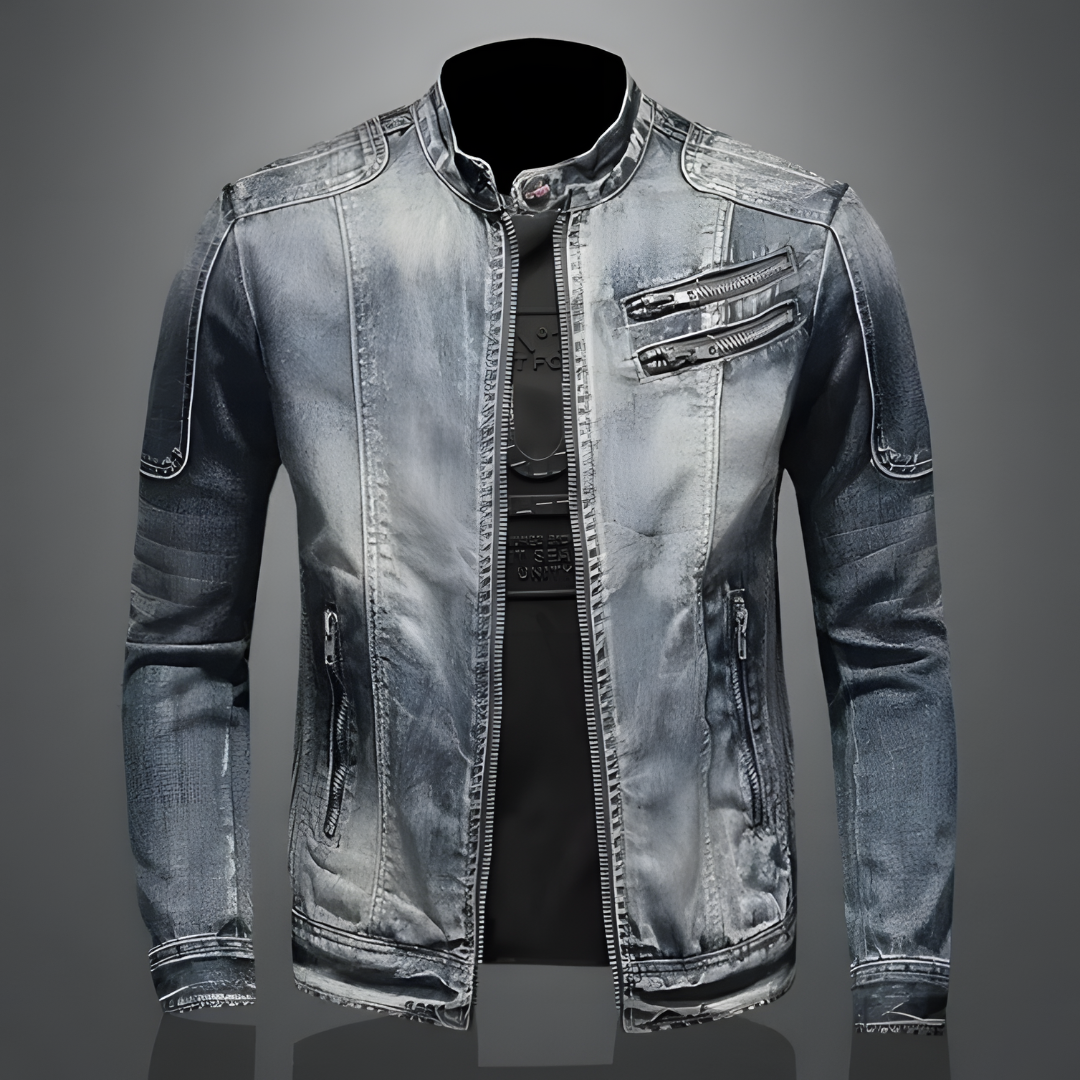 Elio | Men’s Denim Biker Jacket