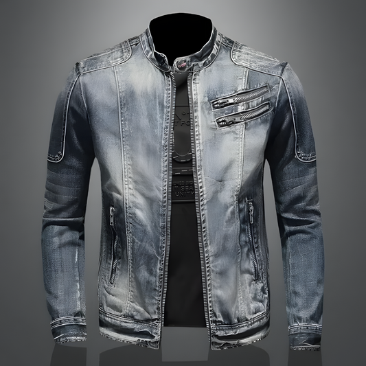 Elio | Men’s Denim Biker Jacket