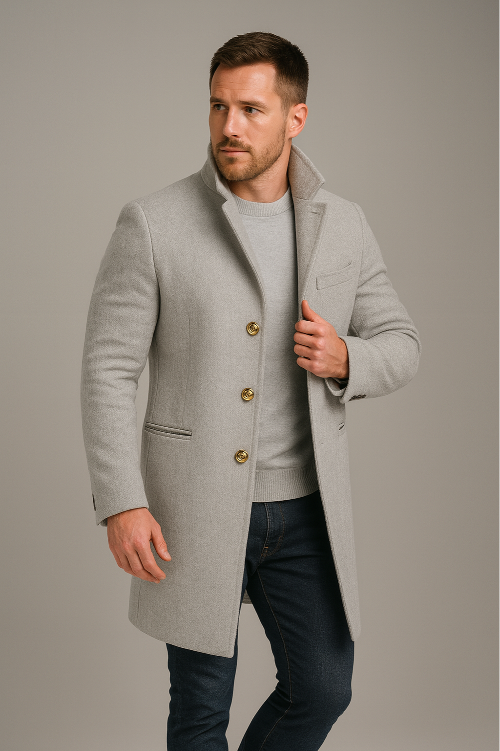 Enzo | Men’s Tailored Long Coat