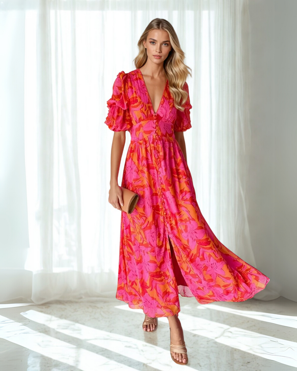 Gerita | Women’s Summer Floral Maxi Dress
