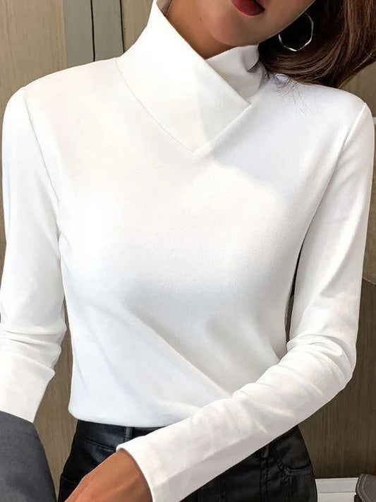 Gratchen | Women’s Angled Roll Neck Top
