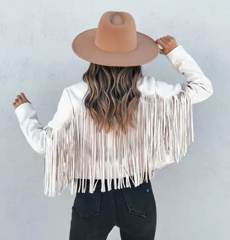 Zarelle | Women’s Cropped Fringe Jacket