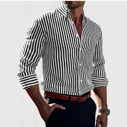 Hidson | Men’s Striped Long Sleeve Shirt