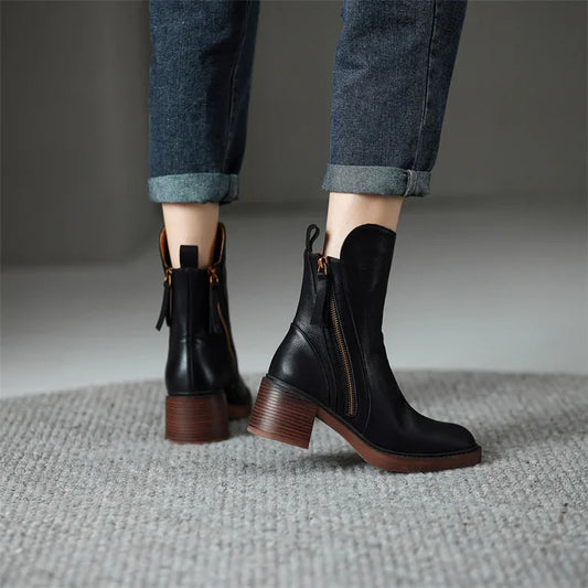 Ludovica | Women’s Elegant Leather Ankle Boots