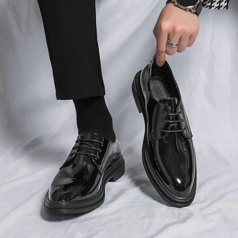Jesse | Men’s High Gloss Derby Shoes
