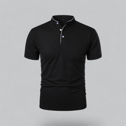 Stellan | Men’s Short Sleeve Collarless Polo