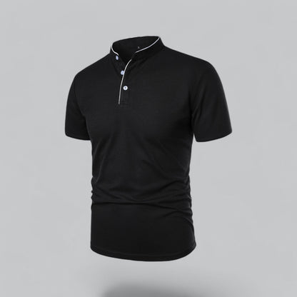 Stellan | Men’s Short Sleeve Collarless Polo
