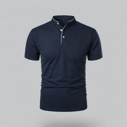 Stellan | Men’s Short Sleeve Collarless Polo