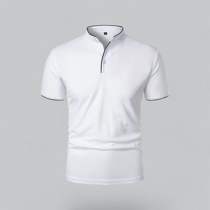 Stellan | Men’s Short Sleeve Collarless Polo