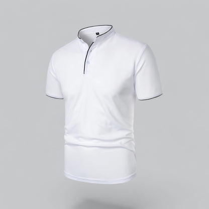 Stellan | Men’s Short Sleeve Collarless Polo