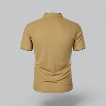 Stellan | Men’s Short Sleeve Collarless Polo